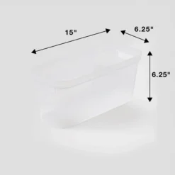 2pk Slim Open Storage Bins Clear - Brightroom™: Stackable Plastic Utility Tubs, 7.1 Volume, Nesting, Spot Clean 9 2pk Slim Open Storage Bins Clear - Brightroom™: Stackable Plastic Utility Tubs, 7.1 Volume, Nesting, Spot Clean -Organique Store GUEST 009171ca f91f 4418 9454 229462699c15