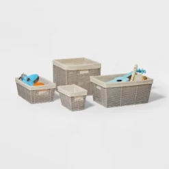 10.25" X 6" X 6" Small Woven Twisted Paper Rope Tapered Basket Gray - Brightroom™ 9 10.25" X 6" X 6" Small Woven Twisted Paper Rope Tapered Basket Gray - Brightroom™ -Organique Store GUEST 054d99f6 5bc4 4b73 87f9 e39da675c247 2