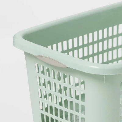 2bu Laundry Basket Green - Brightroom™: Portable Plastic Clothes Organizer With Built-In Handles, 70.4L Capacity 4 2bu Laundry Basket Green - Brightroom™: Portable Plastic Clothes Organizer With Built-In Handles, 70.4L Capacity - Image 2