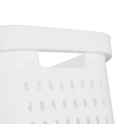 1.5bu Rectangle Modern Laundry Basket - Brightroom™: White Plastic Clothes Basket With Built-In Handles, Medium Size -Organique Store GUEST 0abb0e97 6be7 47a0 87d4 f3a36f00292a