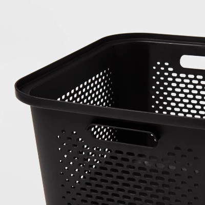 Medium Decorative Plastic Bin With Cutout Handles - Brightroom™ 4 Medium Decorative Plastic Bin With Cutout Handles - Brightroom™ - Image 2