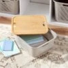 Bamboo Lid With Cutout Handles - Brightroom™: Decorative Storage Bins, Natural Brown, 14.72" X 12.52", No Assembly Required -Organique Store GUEST 108be1bc 7b40 4b7d bef2 27d301fc5cf8