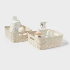2pk Wave Medium Decorative Basket Cream - Brightroom™ 7 2pk Wave Medium Decorative Basket Cream - Brightroom™ -Organique Store GUEST 18abc29c cd2a 4b08 abdf 83a9eadf43a1