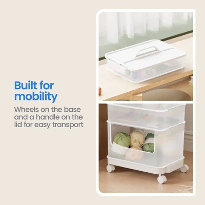 7pc Click In Place Rolling Storage Cart Kit Plastic Storage Home And Office Organization - Brightroom™ 7 7pc Click In Place Rolling Storage Cart Kit Plastic Storage Home And Office Organization - Brightroom™ - Image 5