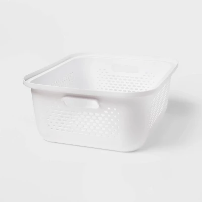 Small Decorative Plastic Bin With Cutout Handles - Brightroom™ 6 Small Decorative Plastic Bin With Cutout Handles - Brightroom™ - Image 4