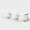 3pk Click In Place 30oz Insert Storage Containers White And Clear - Brightroom™ 1 3pk Click In Place 30oz Insert Storage Containers White And Clear - Brightroom™ -Organique Store GUEST 2fcf4e39 55f3 4910 8f2d 741f1e3c0e16