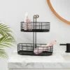 2 Tier Divided Wire Basket With Wood Handle Black - Brightroom™ 2 2 Tier Divided Wire Basket With Wood Handle Black - Brightroom™ -Organique Store GUEST 3070ab8f 7d9d 407e 901a fba4283d4f88