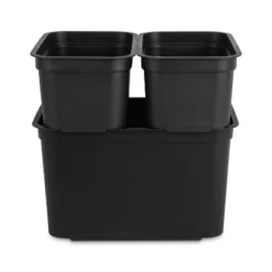 26.2qt Heavy Duty Storage Bin - Brightroom™: Black Plastic, Stackable & Portable, Universal Storage Solution -Organique Store GUEST 324302bf a70e 4b48 af87 0bb0a8e283d5