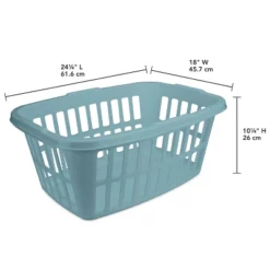 1.5 Bu Laundry Basket Pewter Aqua - Brightroom™