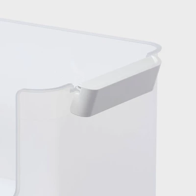 Click In Place 20.7qt Clear Open Front Plastic Storage Bin For Home And Office Organization White Latch - Brightroom™ 4 Click In Place 20.7qt Clear Open Front Plastic Storage Bin For Home And Office Organization White Latch - Brightroom™ - Image 2