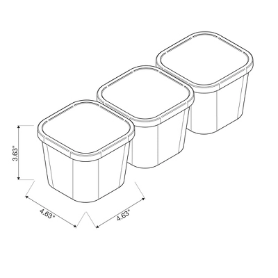 3pk Click In Place 30oz Insert Storage Containers White And Clear - Brightroom™ 8 3pk Click In Place 30oz Insert Storage Containers White And Clear - Brightroom™ - Image 6
