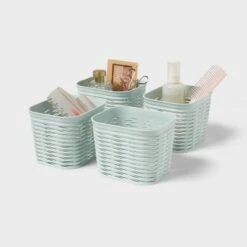 4pk Wave Mini Decorative Basket Mint Green - Brightroom™ 7 4pk Wave Mini Decorative Basket Mint Green - Brightroom™ -Organique Store GUEST 40a61d7e 32c9 42b5 8567 d3d05a3e19be