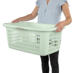 2bu Laundry Basket Green - Brightroom™: Portable Plastic Clothes Organizer With Built-In Handles, 70.4L Capacity 9 2bu Laundry Basket Green - Brightroom™: Portable Plastic Clothes Organizer With Built-In Handles, 70.4L Capacity -Organique Store GUEST 419217f6 77d4 416a 95d3 5847774d5d91