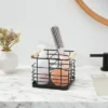 Divided Wire Caddy Basket With Wood Handle Black - Brightroom™ 2 Divided Wire Caddy Basket With Wood Handle Black - Brightroom™ -Organique Store GUEST 43df9d69 b8cf 46ee bd57 1ede91213afe