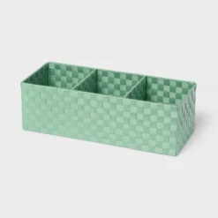 Woven Plastic 3 Compartment Bin - Brightroom™ 10 Woven Plastic 3 Compartment Bin - Brightroom™ -Organique Store GUEST 4aca07cf 4980 48bd 9de1 826f2af02ee3
