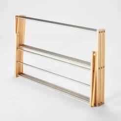 Rubber Wood And Stainless Steel Drying Rack - Brightroom™ -Organique Store GUEST 516b65db 3cf6 4d8a 8637 de34d16b1483