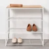 4 Tier Shoe Rack White Metal With Natural Wood - Brightroom™ 2 4 Tier Shoe Rack White Metal With Natural Wood - Brightroom™ -Organique Store GUEST 6093b851 f8d2 4adb ad7f 97aefd41c9b2