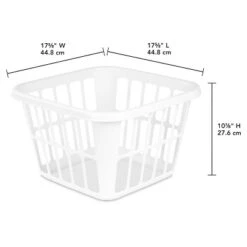 1.25bu Laundry Basket White - Brightroom™: Plastic Clothes Hamper With Built-In Handles, Medium Size, Portable Storage 11 1.25bu Laundry Basket White - Brightroom™: Plastic Clothes Hamper With Built-In Handles, Medium Size, Portable Storage -Organique Store GUEST 653ac7f6 d736 44af 833f 9cb40511fa7e