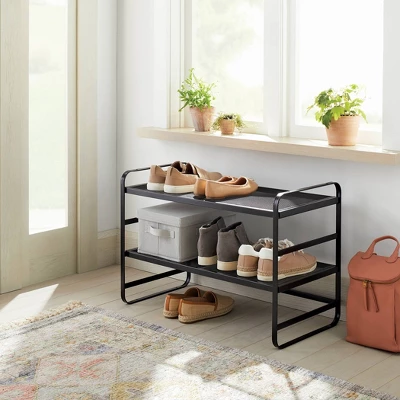 2 Tier Shoe Rack Metal Mesh - Brightroom™ 3 2 Tier Shoe Rack Metal Mesh - Brightroom™