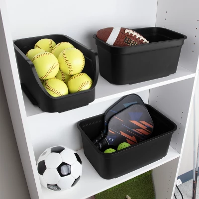 8.9qt Open Front Stackable Storage Bin - Brightroom™ 8 8.9qt Open Front Stackable Storage Bin - Brightroom™ - Image 6