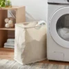 Canvas Rectangle Laundry Hamper - Brightroom™: Beige, 80L Capacity, Open-Top, Multipurpose Clothes Sorter, No Assembly Required -Organique Store GUEST 72321b7c 1e32 4de6 b2ef 85edbcde836e
