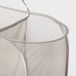 Pop-up Mesh Triple Sorter - Brightroom™: Collapsible Gray Laundry Hamper, Multipurpose Clothes Organizer -Organique Store GUEST 74336501 cb88 4e18 8b6e ed1a8b58d92f