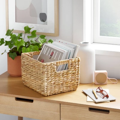 Woven Water Hyacinth Milk Crate - Brightroom™ 3 Woven Water Hyacinth Milk Crate - Brightroom™