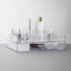 Bathroom Plastic Extra Large Cosmetic Organizer Clear - Brightroom™ -Organique Store GUEST 7699a630 77d0 4c15 991b 3a57e72f815a