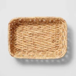 Rectangular Twisted Open Checkered Weave Basket - Brightroom™ -Organique Store GUEST 793c02cb 52fa 4800 a059 c433fc693346