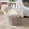 Twisted Paper Rope Oval Laundry Basket - Brightroom™: Gray, Removable Liner, 252 Volume, 2 Handles -Organique Store GUEST 79fa9a6f 7a31 4b83 832c b0f386638e37