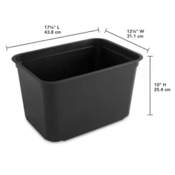 26.2qt Heavy Duty Storage Bin - Brightroom™: Black Plastic, Stackable & Portable, Universal Storage Solution -Organique Store GUEST 7adcb98c 6476 4bbb aa17 6aab822be76c