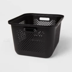 Medium Decorative Plastic Bin With Cutout Handles - Brightroom™ 8 Medium Decorative Plastic Bin With Cutout Handles - Brightroom™ -Organique Store GUEST 7cd07dff 82de 4d68 a827 22c552cbd443