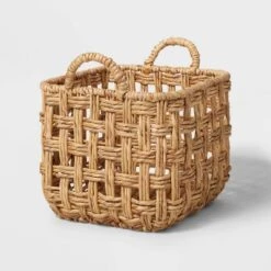Twisted Open Checkered Weave Milk Crate Natural - Brightroom™ 10 Twisted Open Checkered Weave Milk Crate Natural - Brightroom™ -Organique Store GUEST 7cdb0b06 63dd 4c9e 9054 23599ff003c3