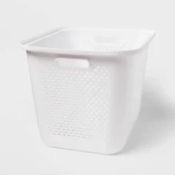 Large Decorative Plastic Bin With Cutout Handles - Brightroom™ 9 Large Decorative Plastic Bin With Cutout Handles - Brightroom™ -Organique Store GUEST 8042b247 d9e2 4bbb b780 b457f7d708f4