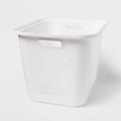 Large Decorative Plastic Bin With Cutout Handles - Brightroom™ 6 Large Decorative Plastic Bin With Cutout Handles - Brightroom™ - Image 4
