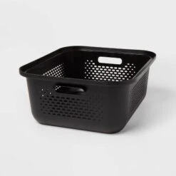 Small Decorative Plastic Bin With Cutout Handles - Brightroom™ 8 Small Decorative Plastic Bin With Cutout Handles - Brightroom™ -Organique Store GUEST 80fa406d f164 4001 b0c0 406b1bce2bd5