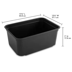 Folio Heavy Duty Storage Bin - Brightroom™: Black Plastic, Stackable, Portable, Universal Storage, 18.6 Volume Capacity -Organique Store GUEST 816e71c3 030d 4166 abad e1eb1be7214f