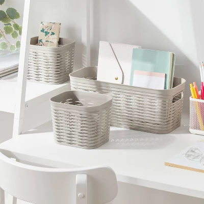 3pk Wave Assorted Decorative Basket 5L Narrow 2c Brightroom™ 3 3pk Wave Assorted Decorative Basket 5L Narrow 2c Brightroom™