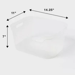 Large Open Front Storage Bin Clear - Brightroom™: Plastic, Portable, Nesting, Universal Storage, 14.5 Volume Capacity 7 Large Open Front Storage Bin Clear - Brightroom™: Plastic, Portable, Nesting, Universal Storage, 14.5 Volume Capacity -Organique Store GUEST 8ad6cc5a b0b4 43b6 a98f fd315674ced2