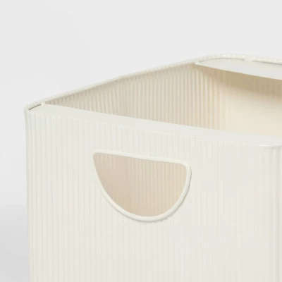 Metal Bin Small Open Front Ivory - Brightroom™ 4 Metal Bin Small Open Front Ivory - Brightroom™ - Image 2