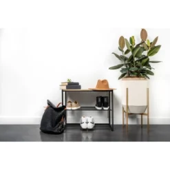 3 Tier Shoe Rack Black Metal With Natural Wood - Brightroom™ 16 3 Tier Shoe Rack Black Metal With Natural Wood - Brightroom™ -Organique Store GUEST 98afcc63 2d71 499c 8617 9ae2ecd81e5d