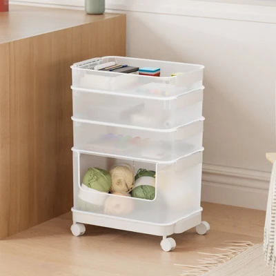 7pc Click In Place Rolling Storage Cart Kit Plastic Storage Home And Office Organization - Brightroom™ 10 7pc Click In Place Rolling Storage Cart Kit Plastic Storage Home And Office Organization - Brightroom™ - Image 8