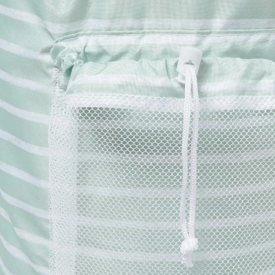 Backpack Laundry Bag Green - Brightroom™: 50L Capacity, Daydream Green, Stripe Pattern, Multipurpose, 1 Handle 5 Backpack Laundry Bag Green - Brightroom™: 50L Capacity, Daydream Green, Stripe Pattern, Multipurpose, 1 Handle - Image 3