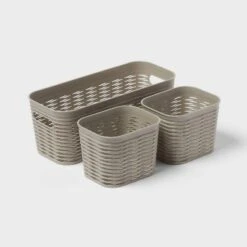 3pk Wave Assorted Decorative Basket 5L Narrow 2c Brightroom™ 10 3pk Wave Assorted Decorative Basket 5L Narrow 2c Brightroom™ -Organique Store GUEST 9f0db270 6d41 4bfa 9a61 d620a5ac292b
