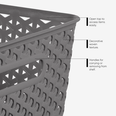 Large Y-Weave Decorative Storage Basket - Brightroom™ 5 Large Y-Weave Decorative Storage Basket - Brightroom™ - Image 3