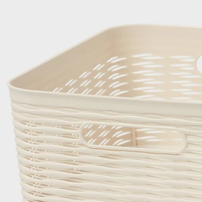 2pk Wave Medium Decorative Basket Cream - Brightroom™ 4 2pk Wave Medium Decorative Basket Cream - Brightroom™ - Image 2