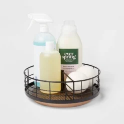 Divided Turntable Black Wire With Natural Wood - Brightroom™ 7 Divided Turntable Black Wire With Natural Wood - Brightroom™ -Organique Store GUEST aa83c3b1 19ba 41dd ba5d e1b86512a437