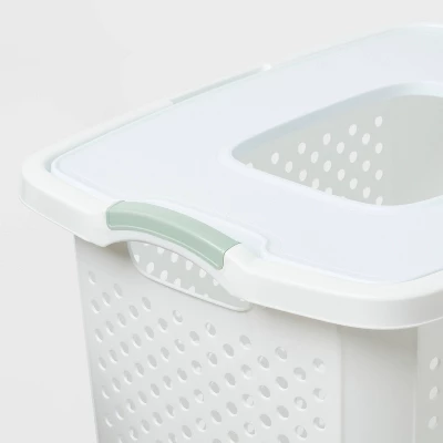 BR XL Lamper With Lid White With Daydream Green Handles - Brightroom™ 4 BR XL Lamper With Lid White With Daydream Green Handles - Brightroom™ - Image 2