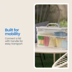 Click In Place 4.5qt Clear Slim Plastic Storage Bin With White Latch For Home And Office Organization - Brightroom™ -Organique Store GUEST c88ebed7 2251 4338 92f3 29cf140b56dc