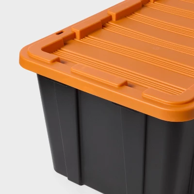 38gal Halloween Heavy Duty Storage Tote Orange Lid - Brightroom™ 3 38gal Halloween Heavy Duty Storage Tote Orange Lid - Brightroom™ - Image 2